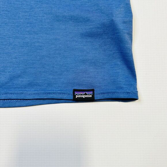 Patagonia Shirt Womens Small Blue Moisture Wicking Tee Shirt Trail Run - Picture 2 of 8